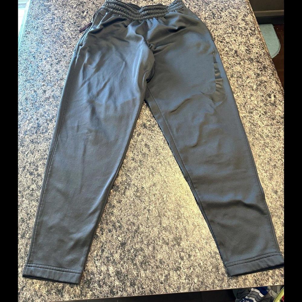 Nike Pants Mens Small Black Jogger Sweat Drawstring Swoosh Dri Fit Pockets
